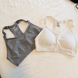 PUMA Women's Gray and White Sports Bras - Bundle!!